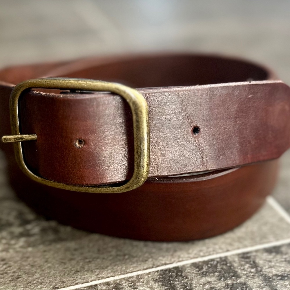 Mens Leather Belt | 1.5 Inch | Handmade | Antique Brown